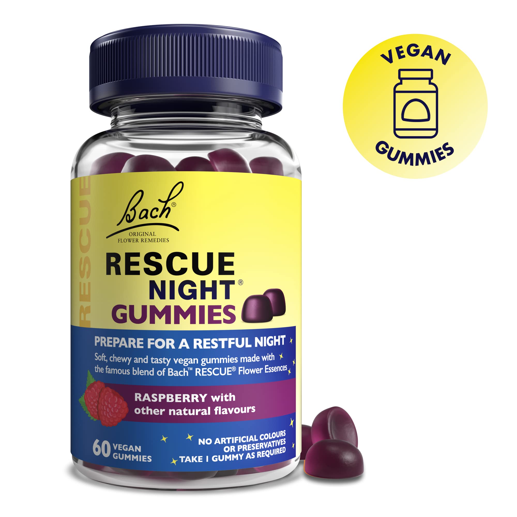 Rescue Night Gummies Raspberry - 60?s